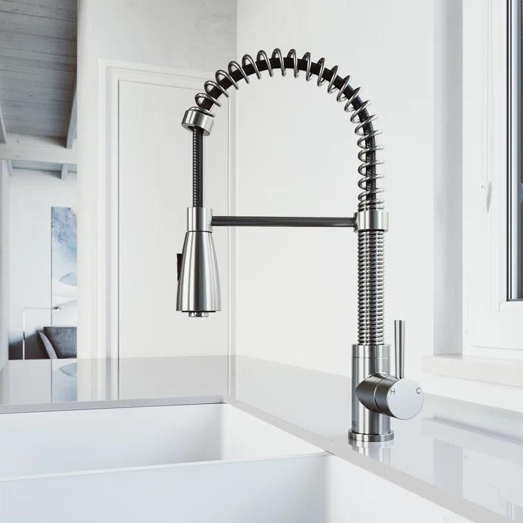 Brant 19" H 1-handle Pull-Down 2-Function Sprayer Kitchen Faucet