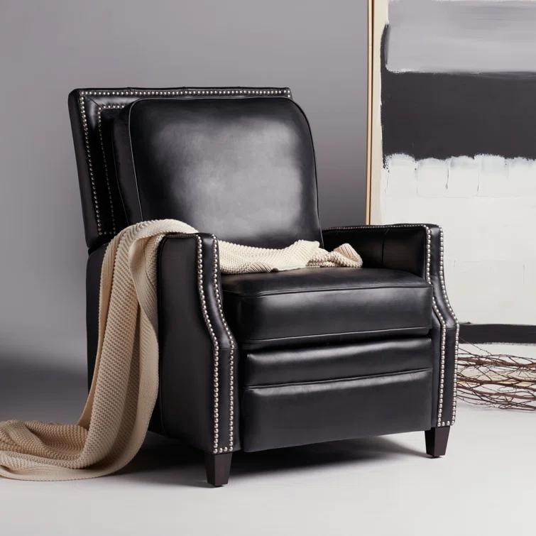 Buddy Leather Recliner - Black - Safavieh