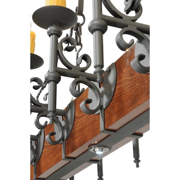 Rustic Lodge 15 - Light Dimmable Square / Rectangle Chandelier