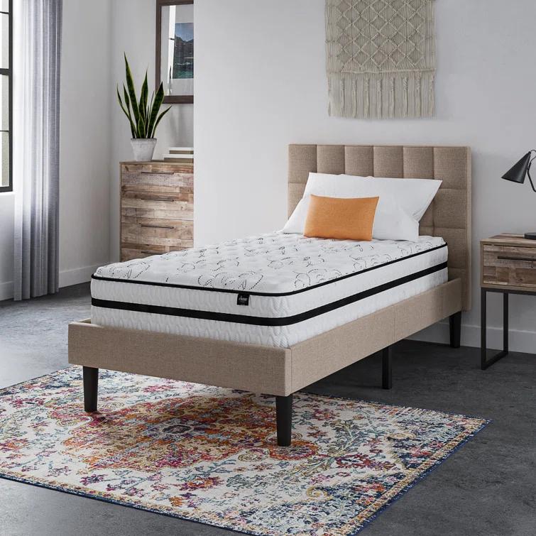 Signature Design By Ashley Chime 10 Inch Hybrid Twin Mattress In A Box White & Reviews | Wayfair