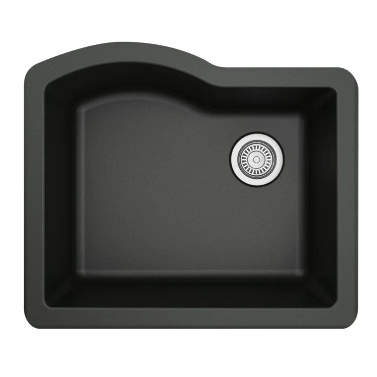 Karran Undermount Quartz Composite 24'' X 20-3/4'' Single Bowl Kitchen Sink