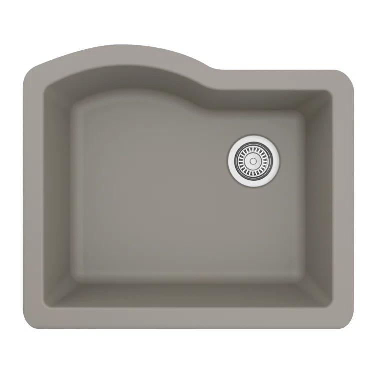 Karran Undermount Quartz Composite 24'' X 20-3/4'' Single Bowl Kitchen Sink