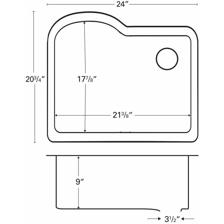 Karran Undermount Quartz Composite 24'' X 20-3/4'' Single Bowl Kitchen Sink
