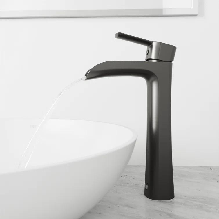 Niko 11" H Single Handle Vessel Sink Bathroom Faucetwith Pop-up Drain
