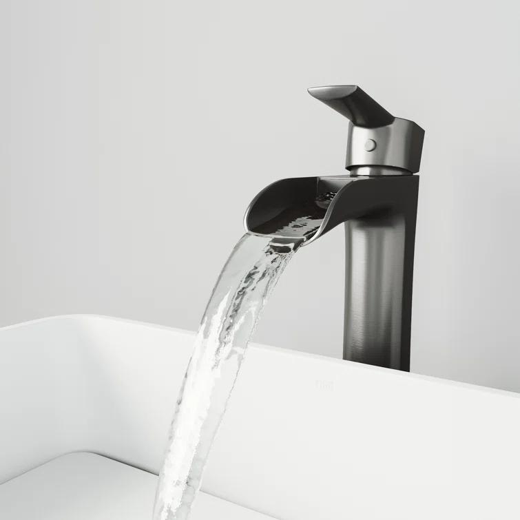 Niko 11" H Single Handle Vessel Sink Bathroom Faucetwith Pop-up Drain