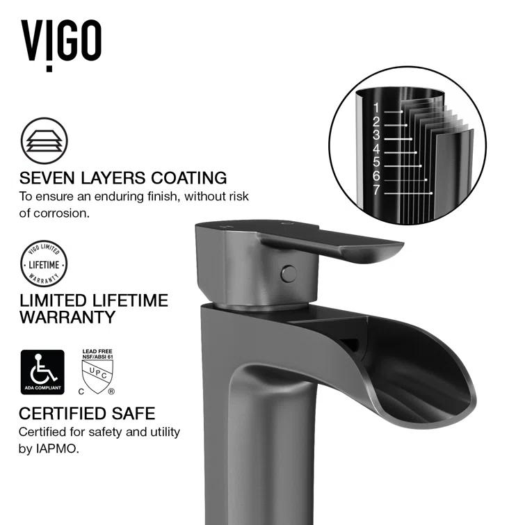 Niko 11" H Single Handle Vessel Sink Bathroom Faucetwith Pop-up Drain
