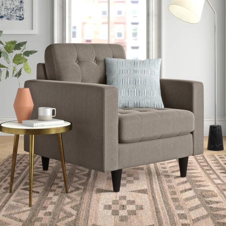 Modway Empress' Mid Century Tufted Arm Chairs