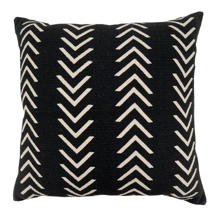 Saro Adah Collection Cotton Geometric 22" Throw Pillow Cover & Reviews | Wayfair