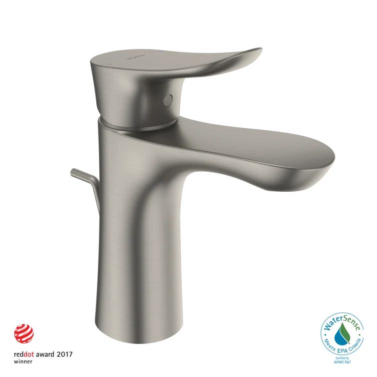 TOTO TLG01301U#BN Single Hole Bathroom Faucet with Drain Assembly and Comfort Glide Technology