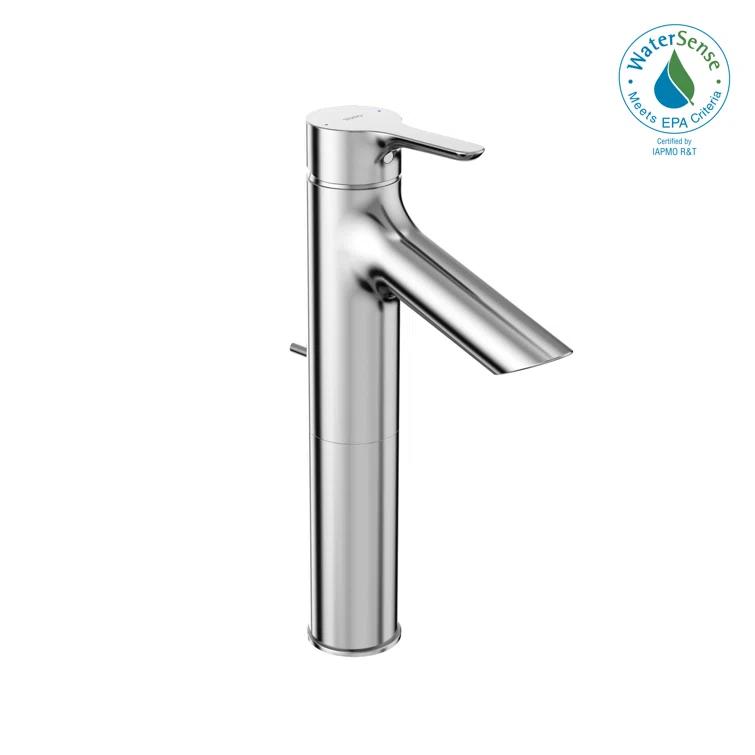 Single Hole Bathroom Faucet with Drain Assembly and Comfort Glide Technology