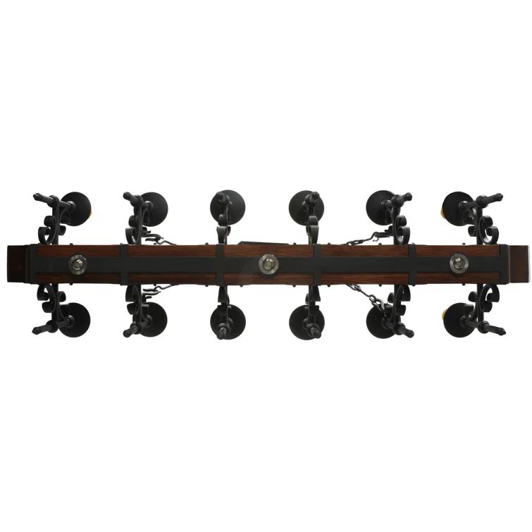 Rustic Lodge 15 - Light Dimmable Square / Rectangle Chandelier