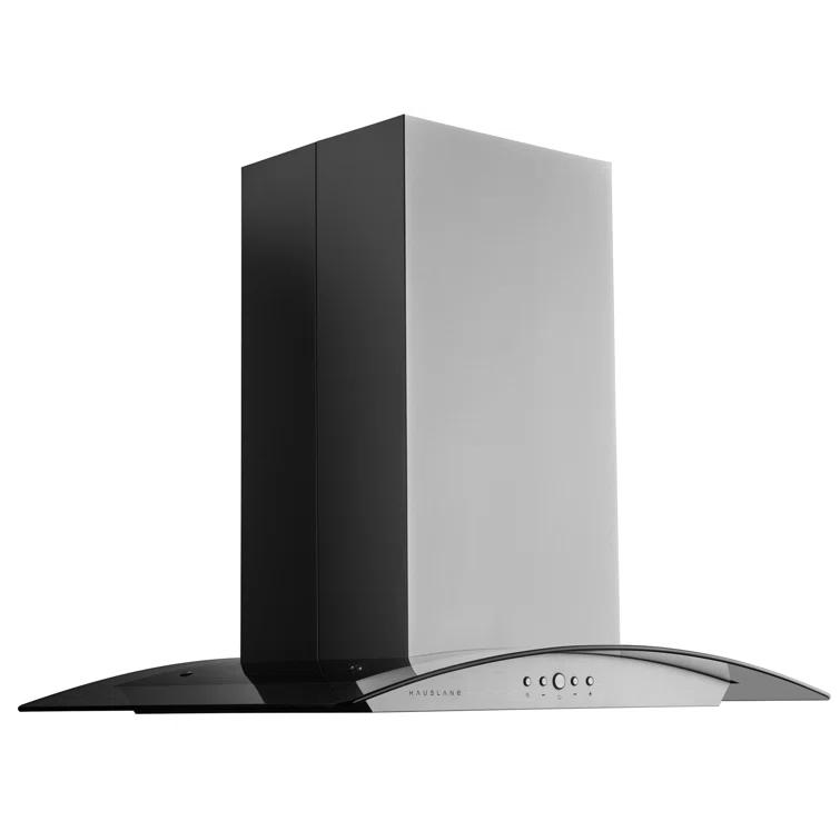 Hauslane Hauslane 30" Stainless Steel 600 CFM Convertible Island Range Hood with Baffle Filter IS-200SS-30