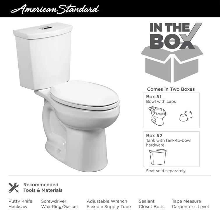 American Standard H2Option 1.28 Gallons GPF Elongated Comfort Height Floor Mounted Kit (Seat Not Included)