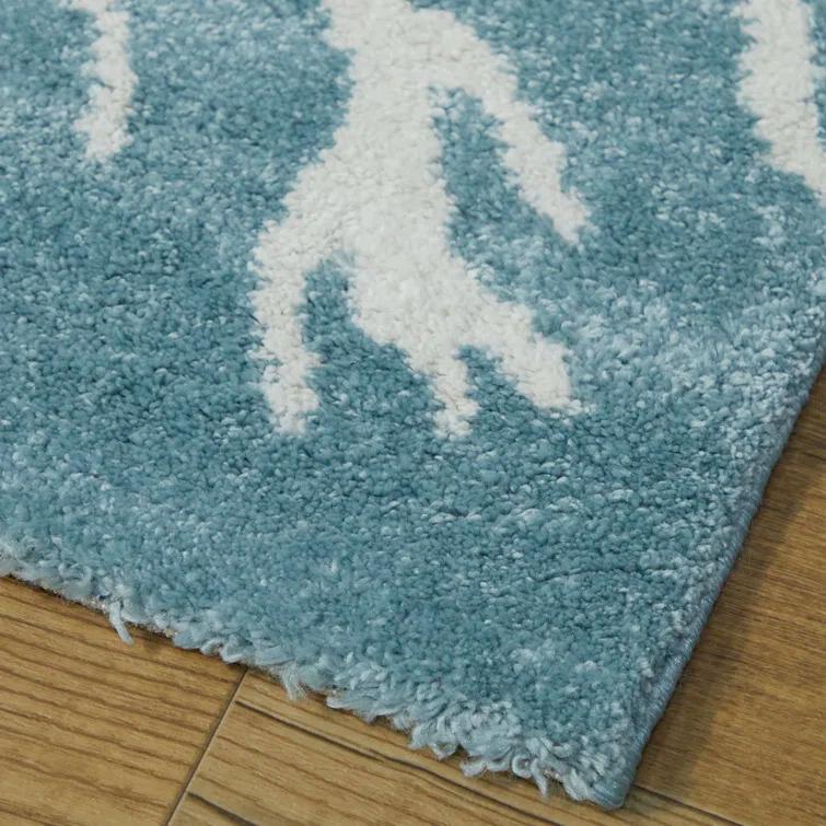 Boca Blue/White Area Rug