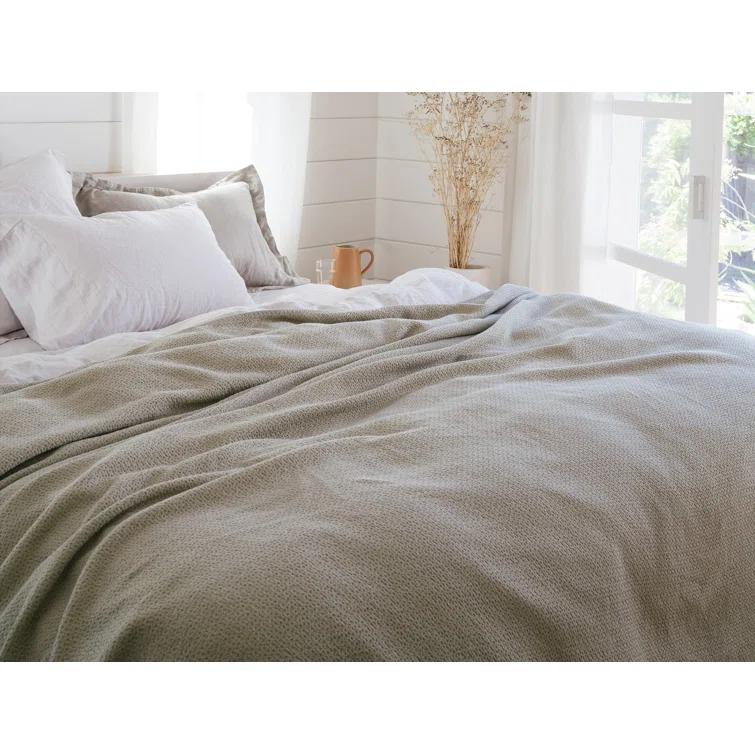 Coyuchi Honeycomb Hand Woven Throw Blanket