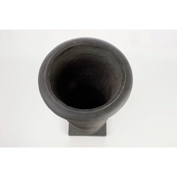 Alfresco Home Jovina Fiberstone Small Urn Planter in Antique Dark Bronze