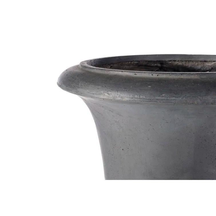 Alfresco Home Jovina Fiberstone Small Urn Planter in Antique Dark Bronze