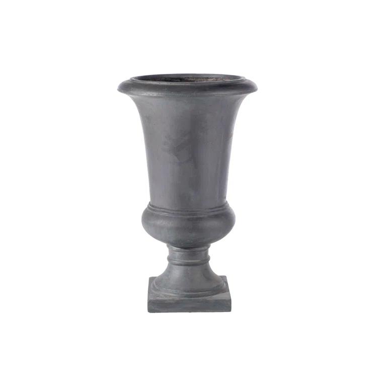 Alfresco Home Jovina Fiberstone Small Urn Planter in Antique Dark Bronze