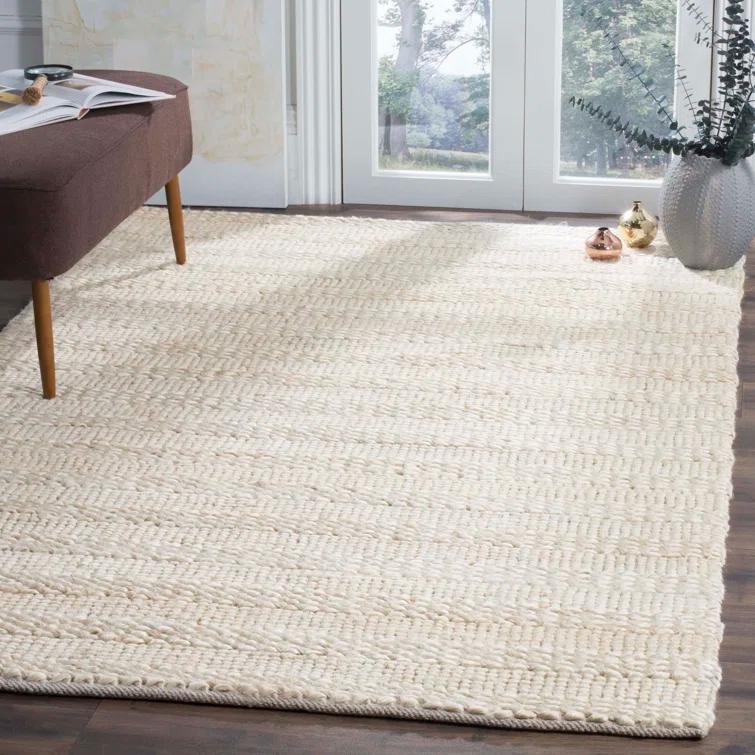 Natural Fiber NF212 Hand Woven Indoor Area Rug - Bleach - 5'x5' - Safavieh