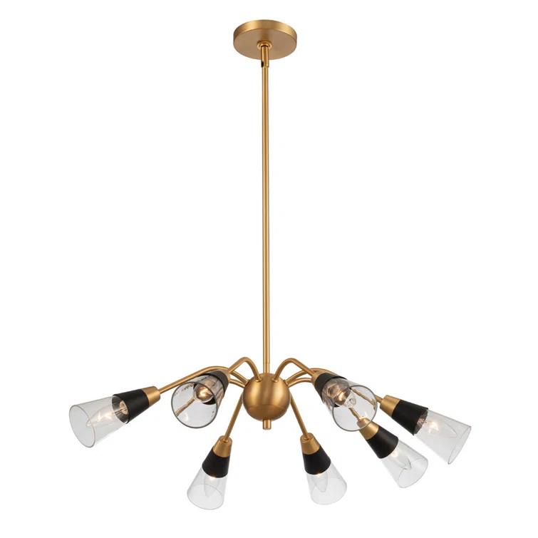 Ponti 8 - Light Steel Dimmable Sputnik Sphere Chandelier