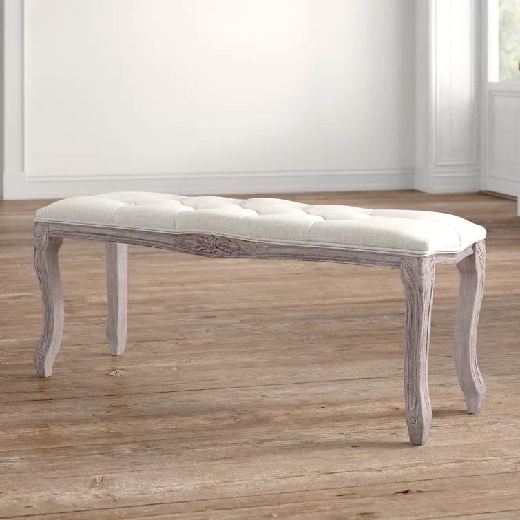 Modway Regal Vintage French Upholstered Fabric Bench