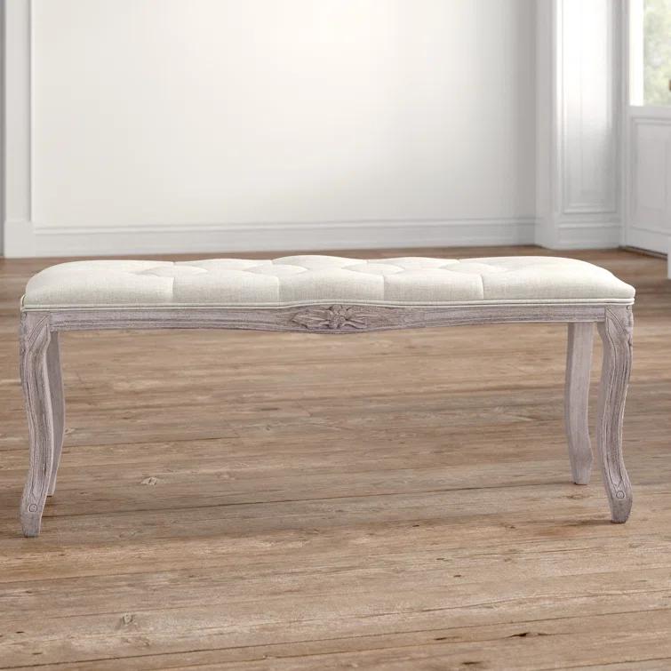 Modway Regal Vintage French Upholstered Fabric Bench