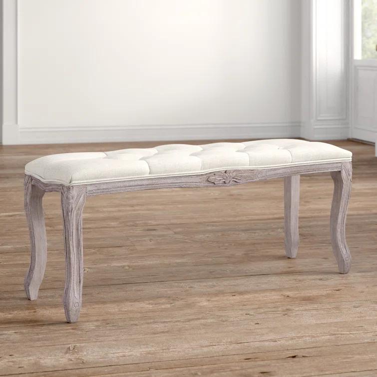 Modway Regal Vintage French Upholstered Fabric Bench