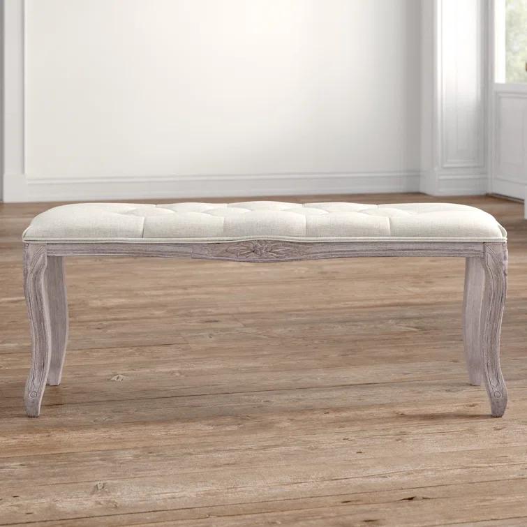 Modway Regal Vintage French Upholstered Fabric Bench