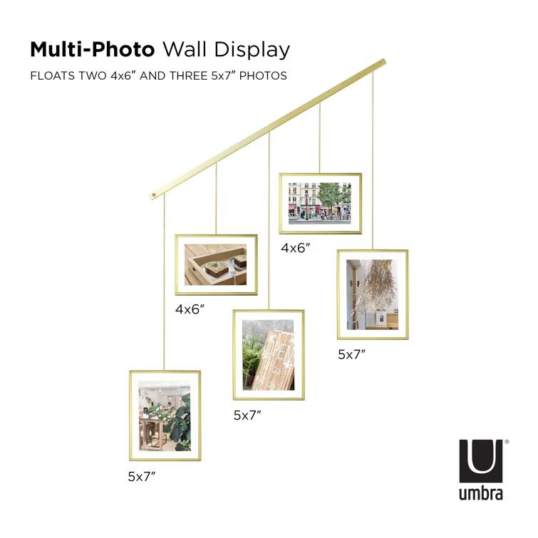 5-Piece Matte Metal Collage Frame Set