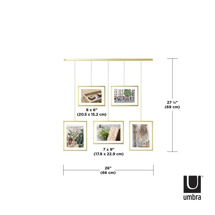 5-Piece Matte Metal Collage Frame Set