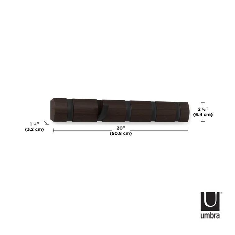 Flip 5 - Hook Solid Wood Coat Rack