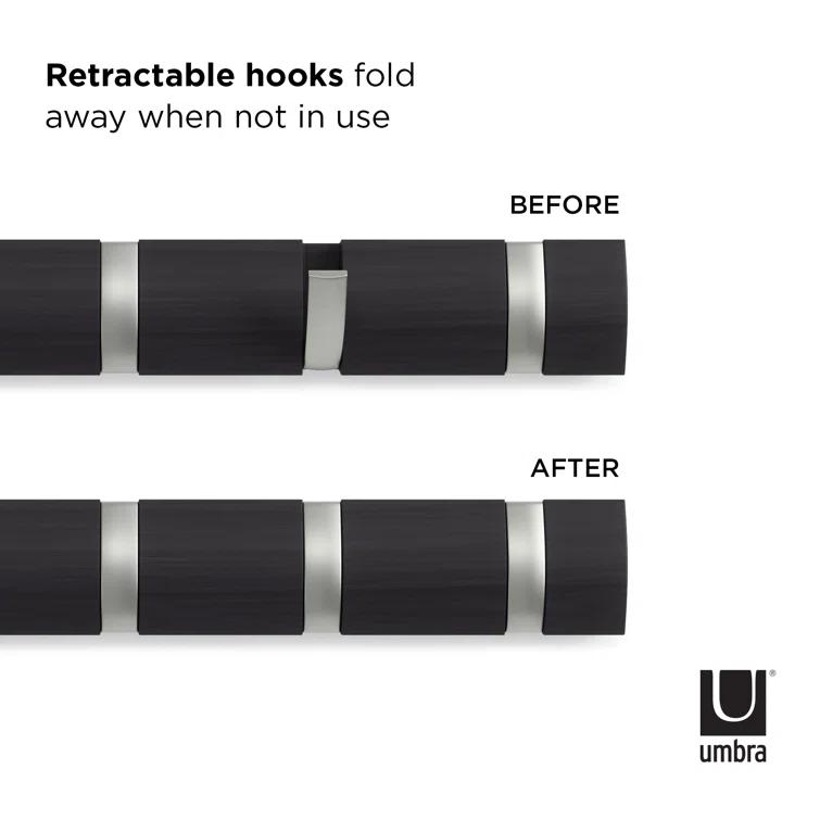 Flip 5 - Hook Solid Wood Coat Rack