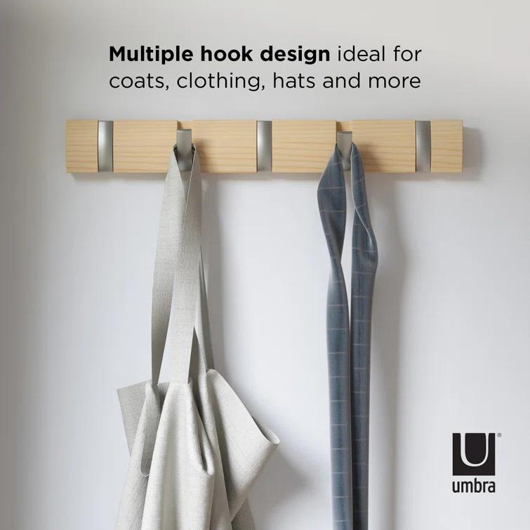 Flip 5 - Hook Solid Wood Coat Rack
