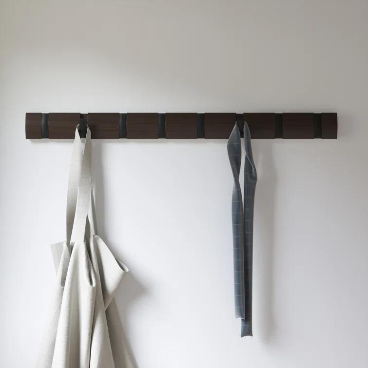 Umbra Flip Solid Wood Wall 8 - Hook Wall Mounted Coat Rack
