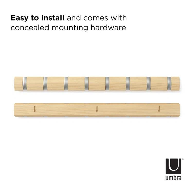 Flip 8 - Hook Solid Wood Coat Rack