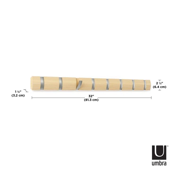 Flip 8 - Hook Solid Wood Coat Rack