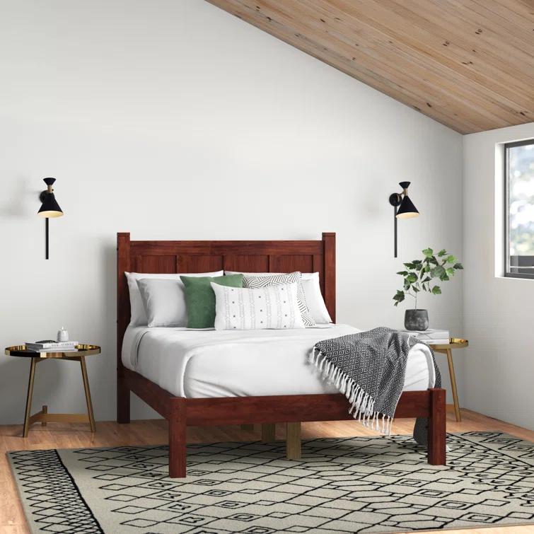 Shaker Solid Wood Panel Bed