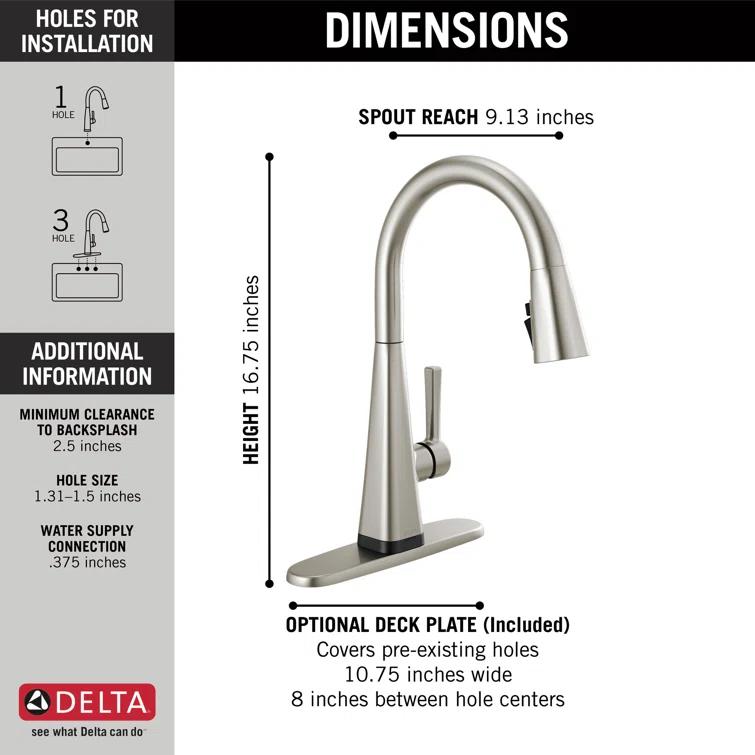 Lenta Pull Down Sprayer Touch Kitchen Sink Faucet, Touch Control Kitchen Faucet