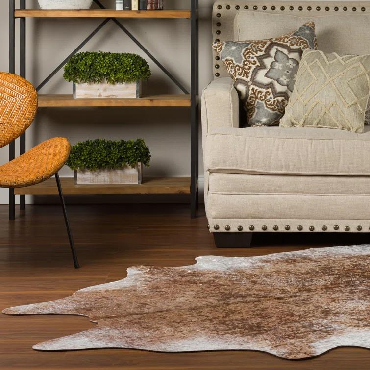 Albury Animal Print Brown Area Rug
