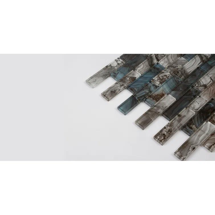 Impressions 1" x 4" Straight Edge Glass Mosaic Tile