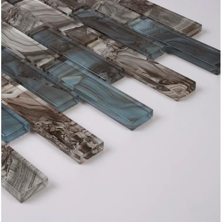 Impressions 1" x 4" Straight Edge Glass Mosaic Tile
