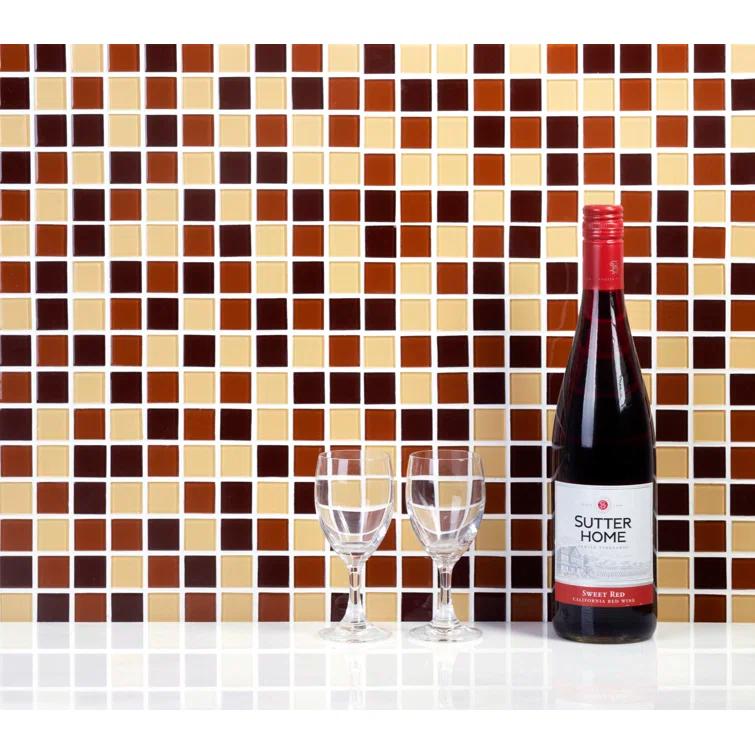 WS Tiles® 1" x 1" Straight Edge Glass Mosaic Tile