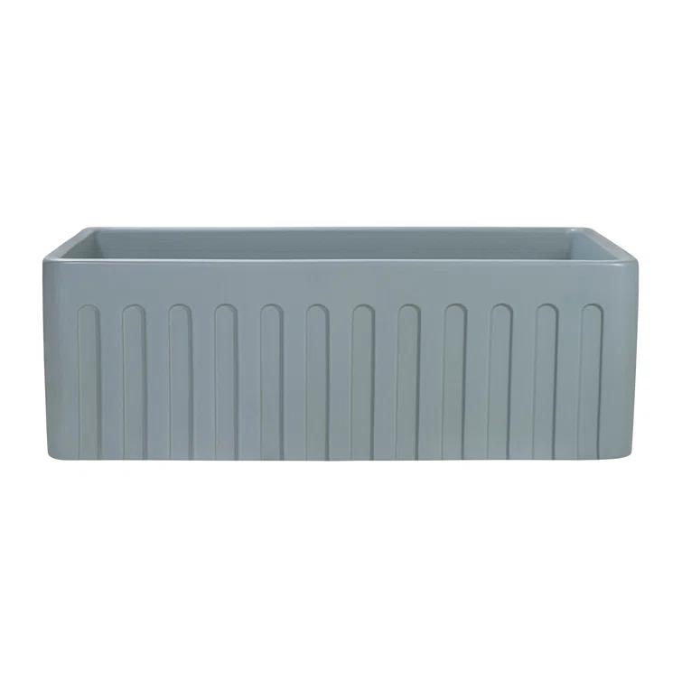 Ruvati 33 inch Fireclay Farmhouse Apron-Front Kitchen Sink Reversible