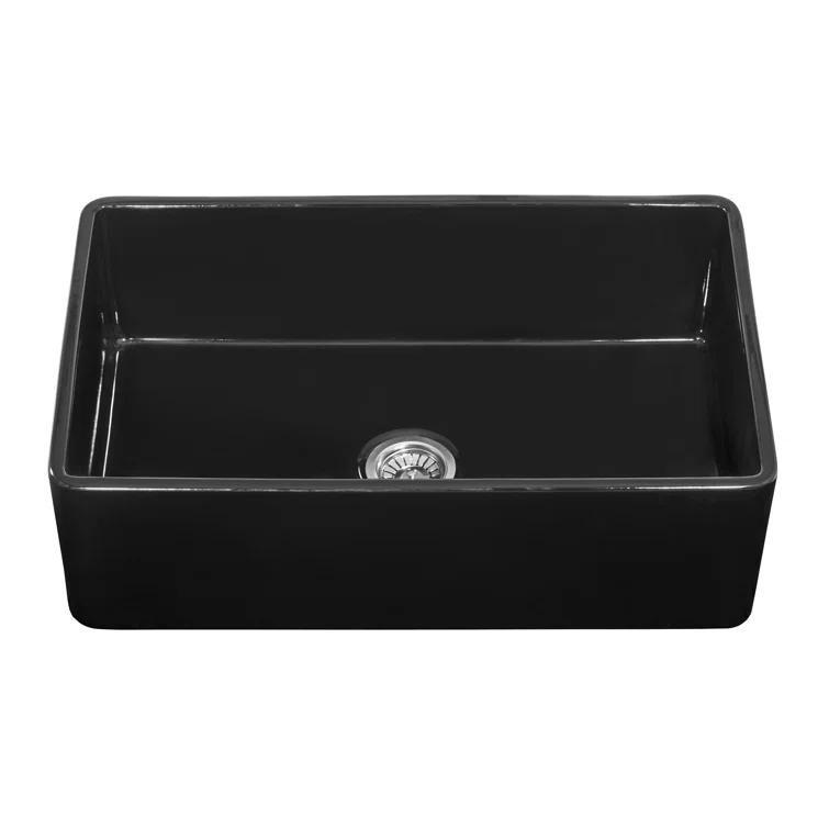 Ruvati 33 inch Fireclay Farmhouse Apron-Front Kitchen Sink Reversible