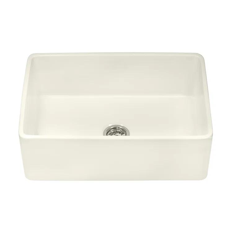 Ruvati 33 inch Fireclay Farmhouse Apron-Front Kitchen Sink Reversible