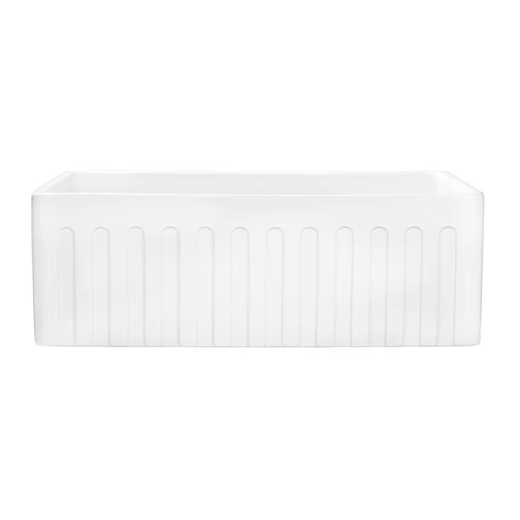 Ruvati 33 inch Fireclay Farmhouse Apron-Front Kitchen Sink Reversible