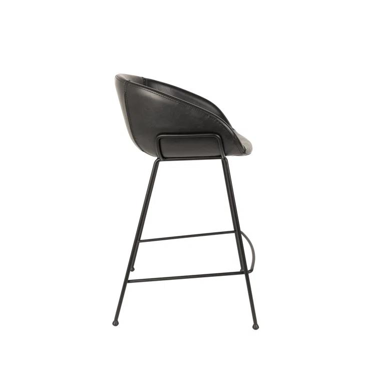 Feston Upholstered Counter Stool with Metal Frame