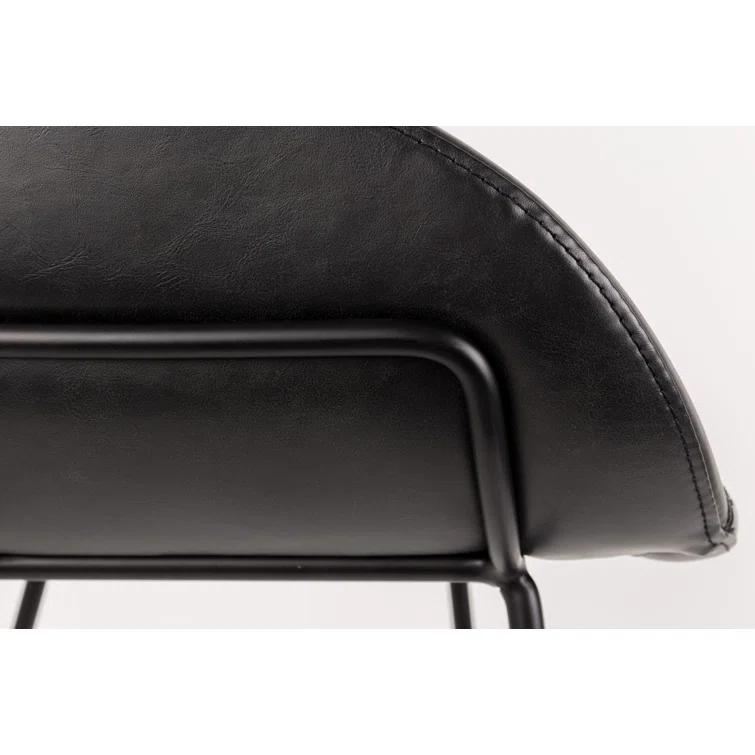Feston Upholstered Counter Stool with Metal Frame