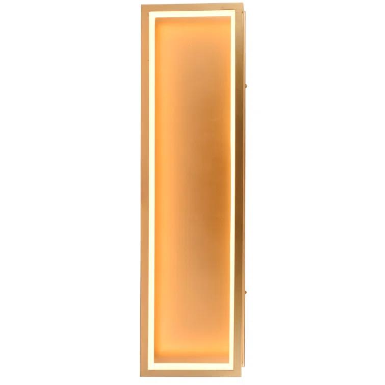 Park Avenue 17" Gold LED Modern Lantern Wall Sconce