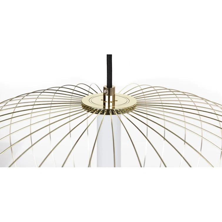 Delano Modern Black Cage Lantern Pendant 20 in